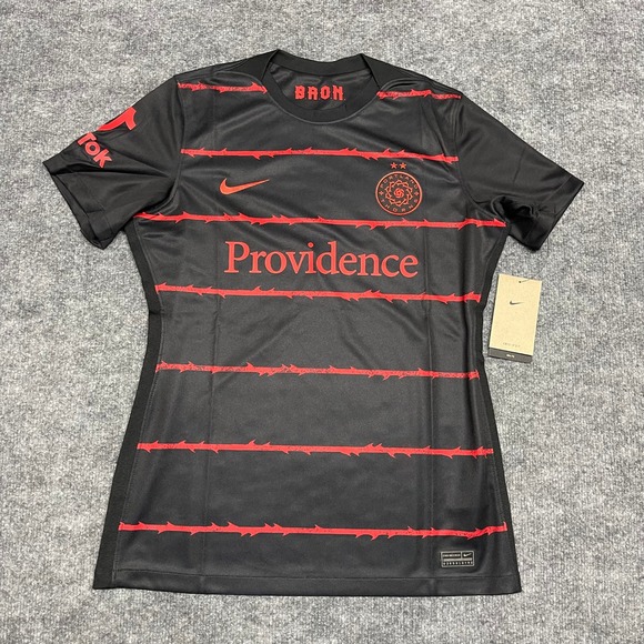 Nike Tops - Portland Thorns Jersey Womens Black Red Medium Nike Home Kit NWLS Soccer Tik-Tok